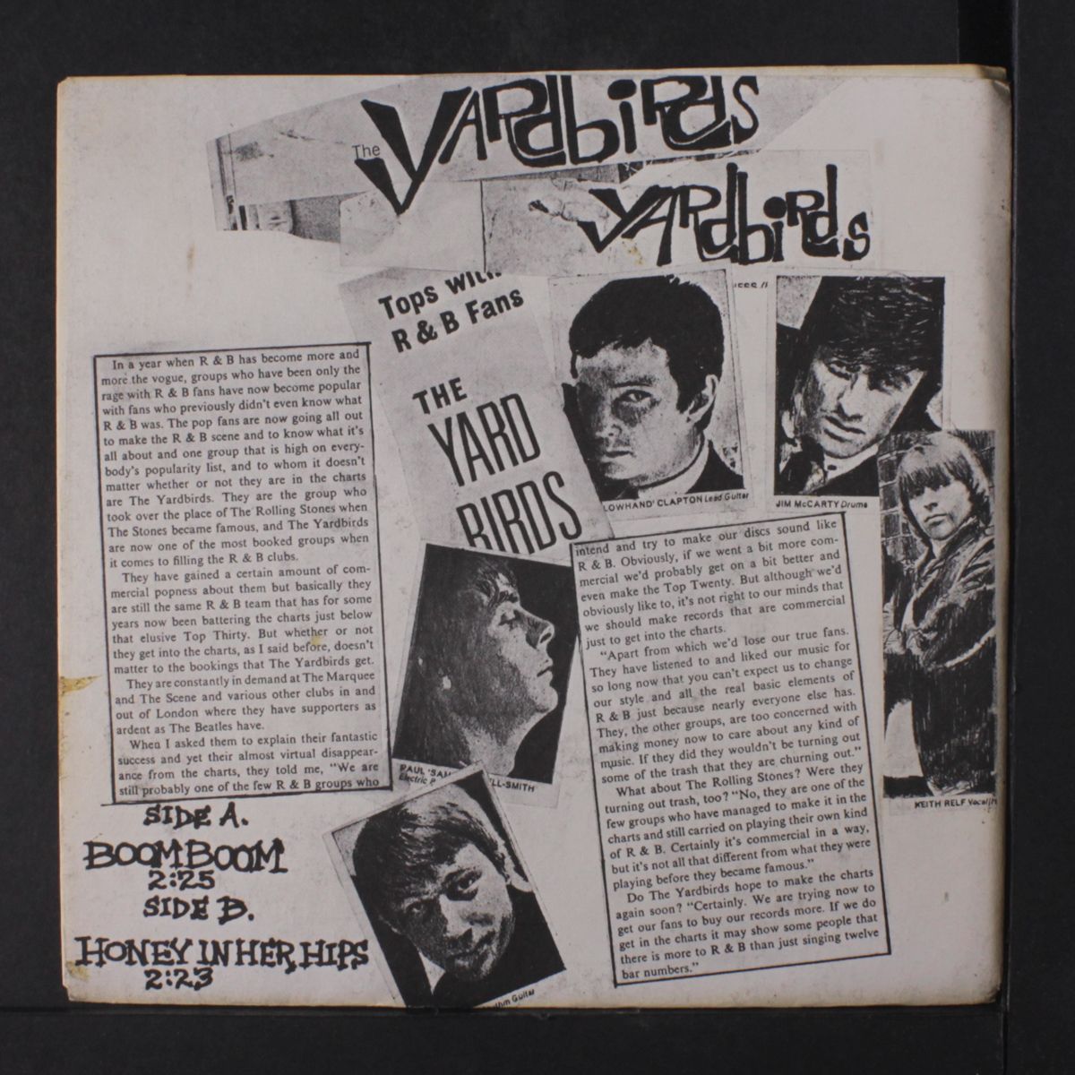 boom boom / honey in your hips by YARDBIRDS