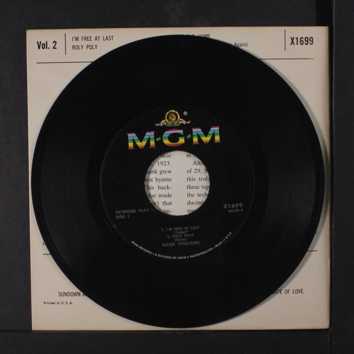the lonesome sound of, vol. 2 by HANK WILLIAMS