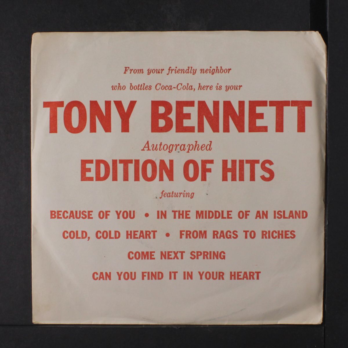 edition of hits by TONY BENNETT