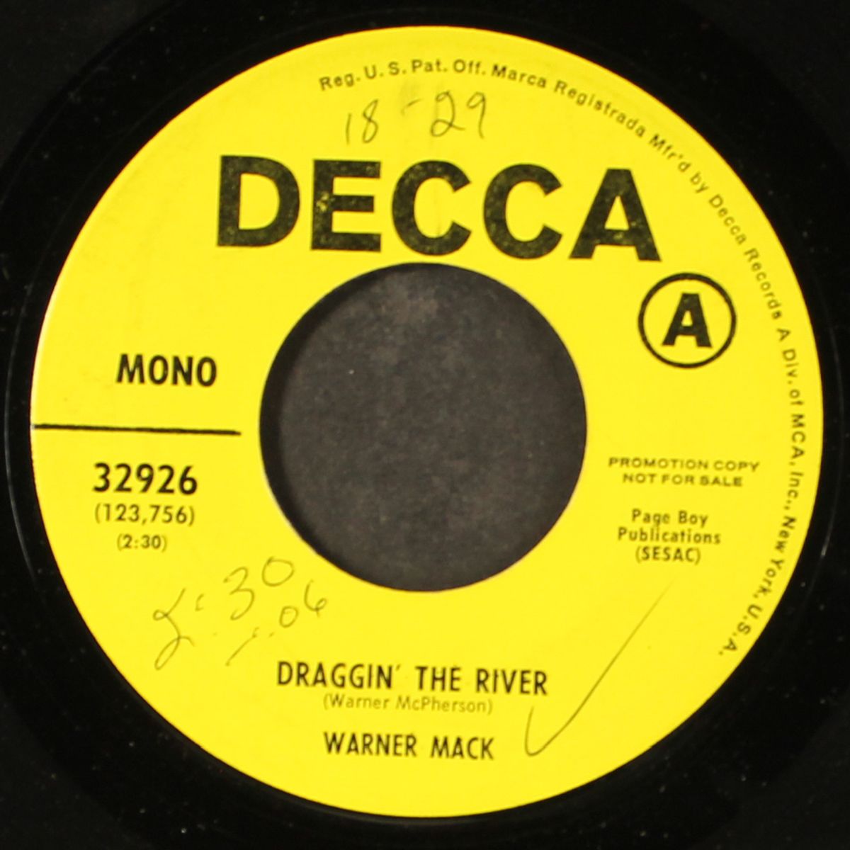 draggin' the river / these arms by WARNER MACK