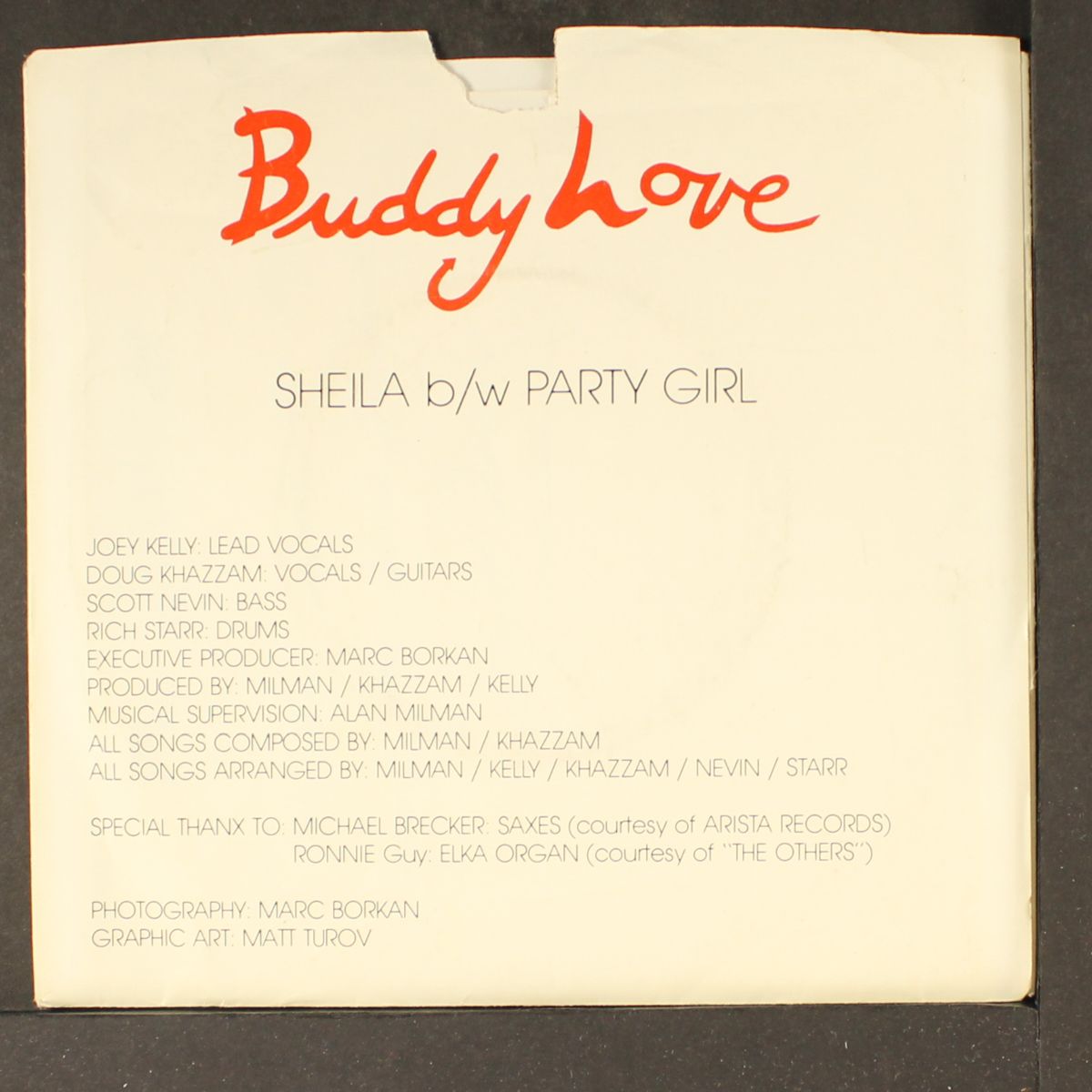 sheila / party girl by BUDDY LOVE