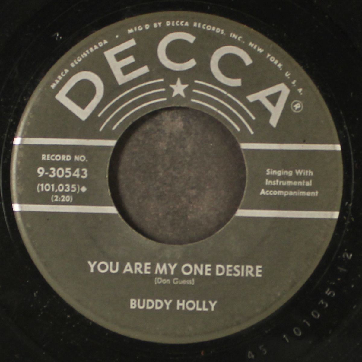 love me / you are my one desire by BUDDY HOLLY