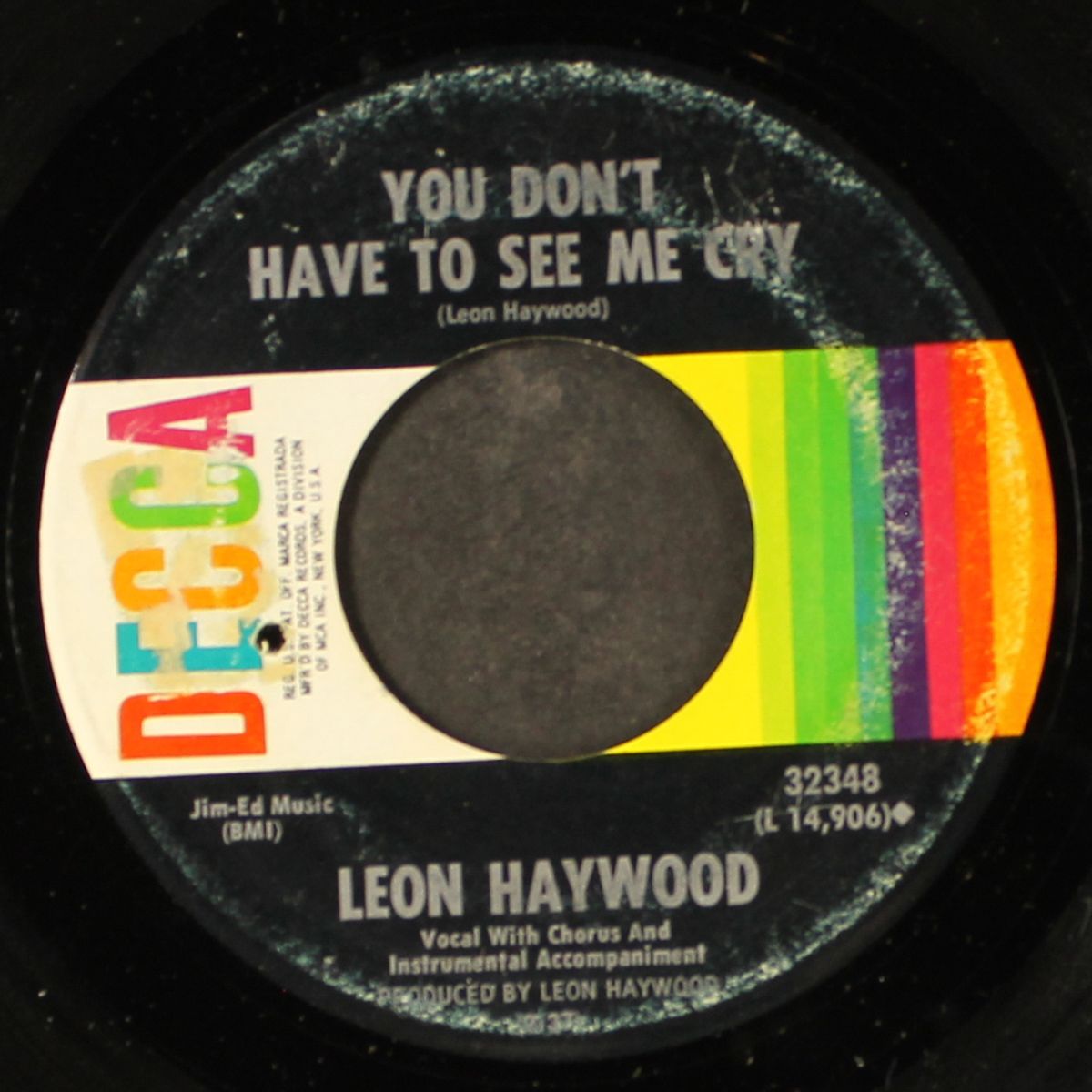 you don't have to see me cry / i don't want to talk about it baby by LEON HAYWOOD