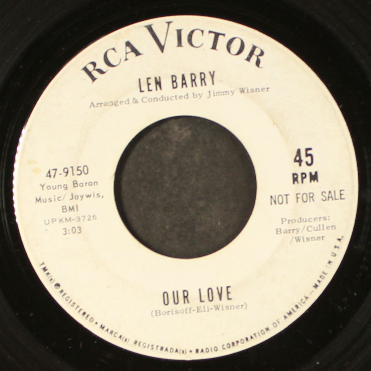 the moving finger writes / our love by LEN BARRY