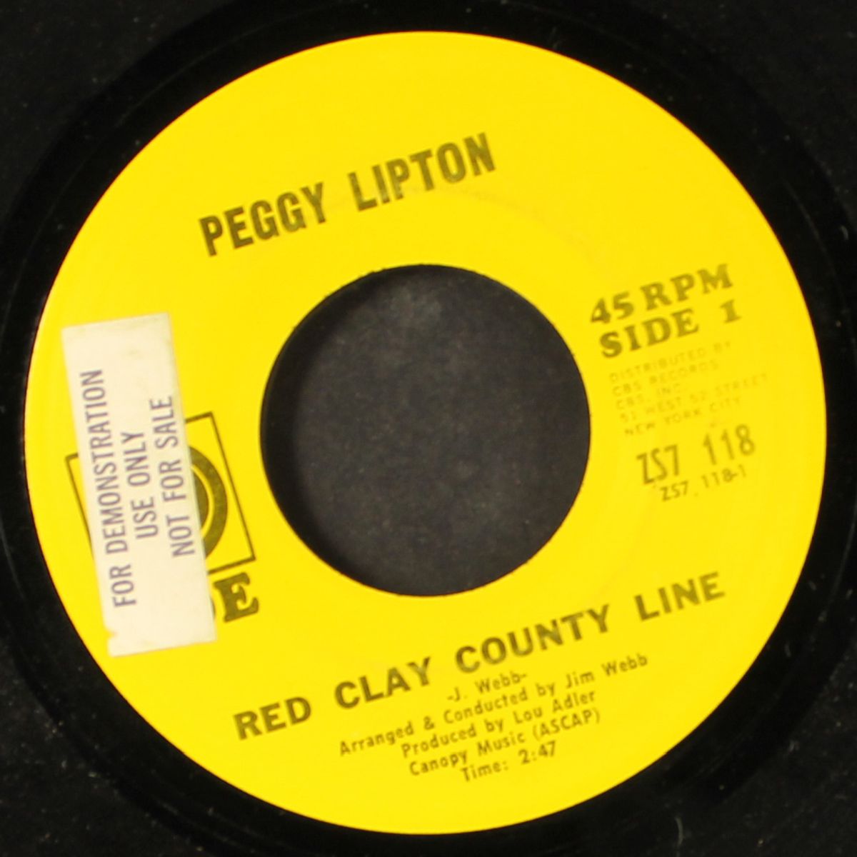 red clay county line / just a little lovin' by PEGGY LIPTON