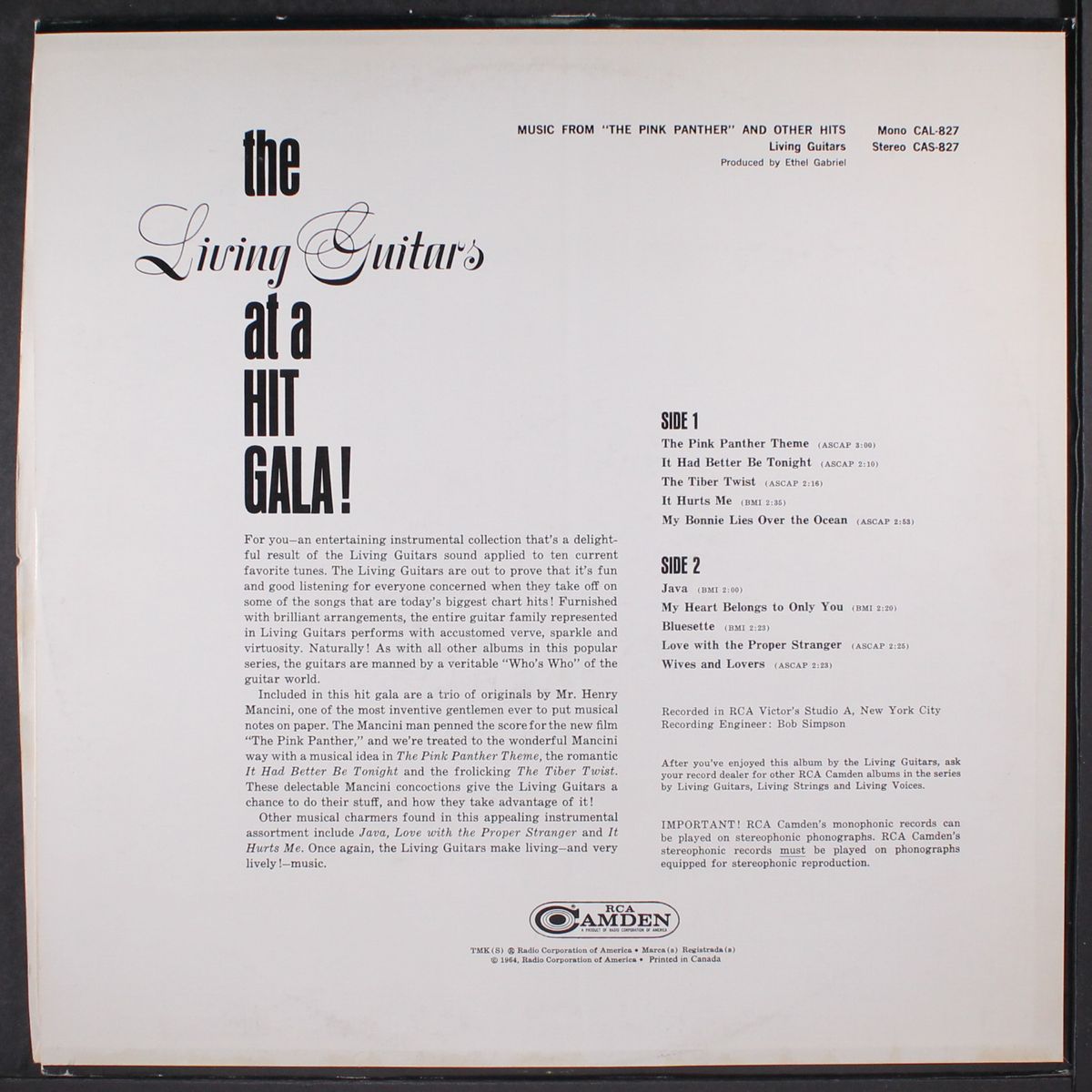 music from the pink panther by LIVING GUITARS