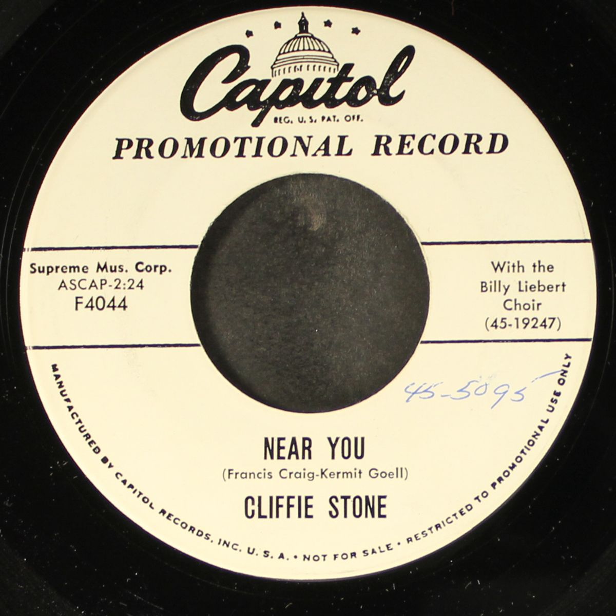 near you / nobody's darlin' but mine by CLIFFIE STONE