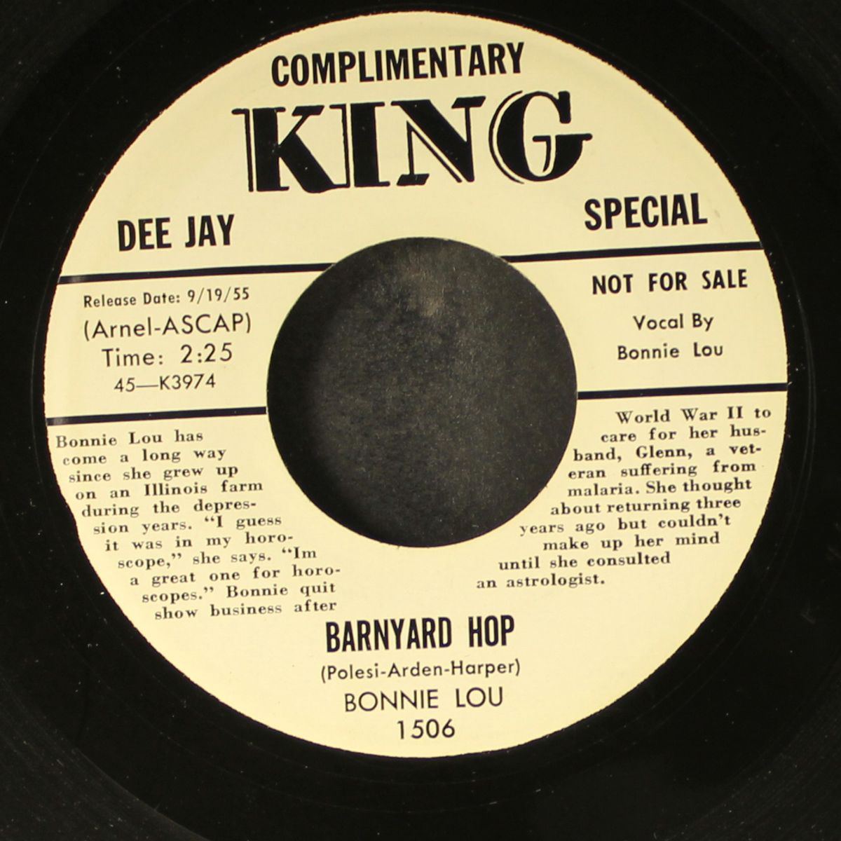 barnyard hop / miss the love by BONNIE LOU