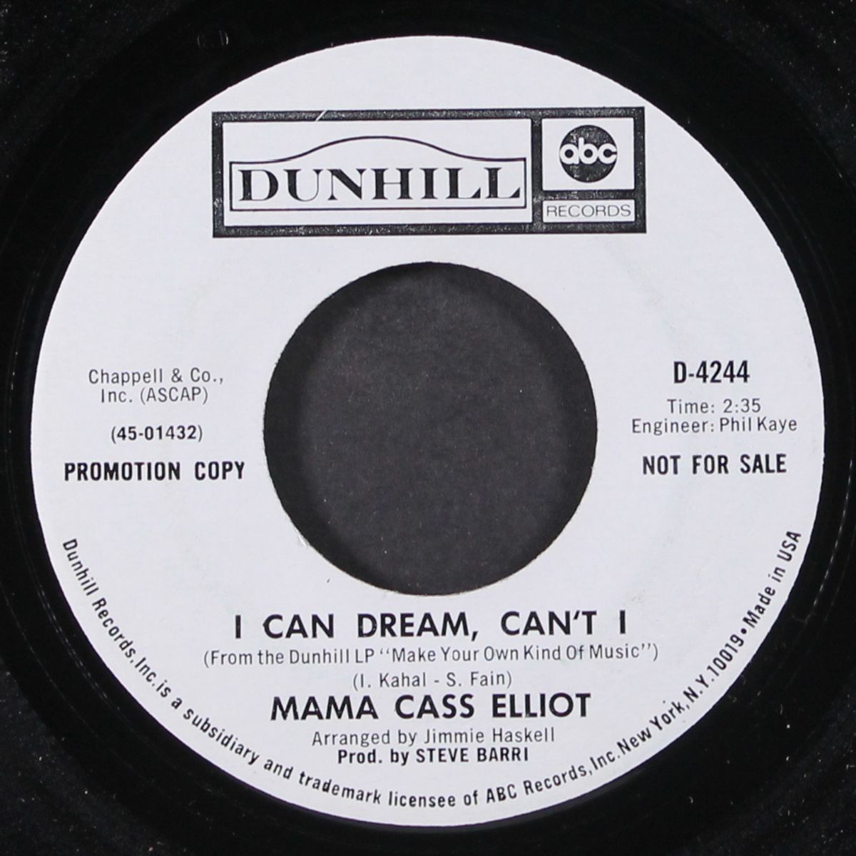 a song that never comes / i can dream can't i by MAMA CASS ELLIOT