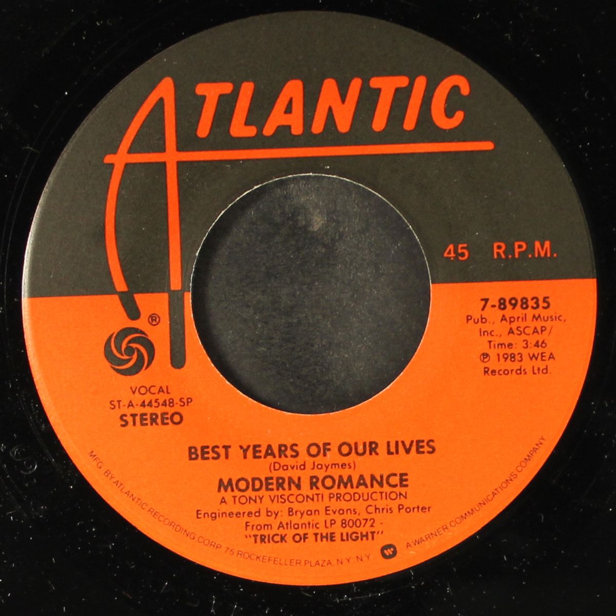 best years of our lives / high life by MODERN ROMANCE