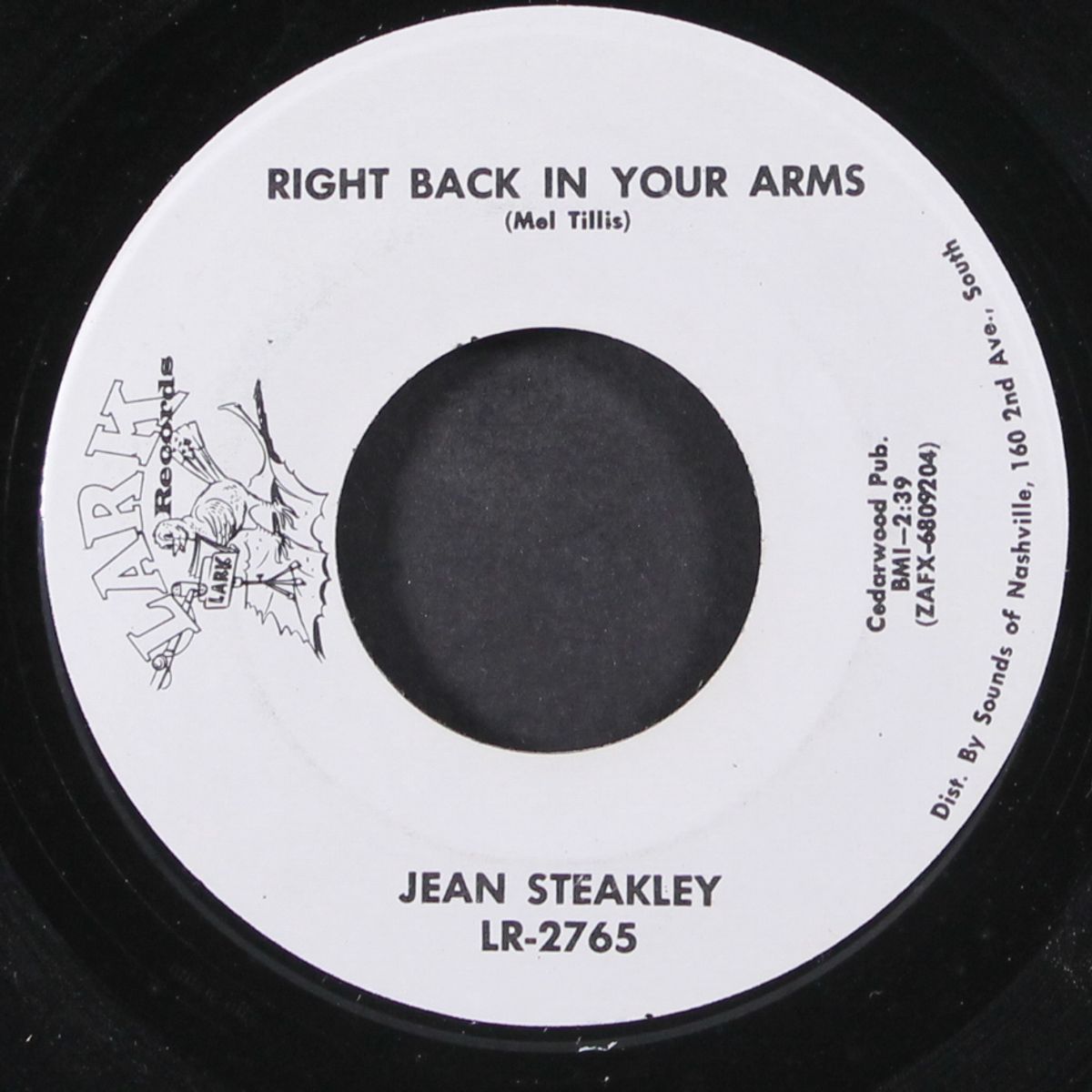 it's time / right back in your arms by JEAN STEAKLEY