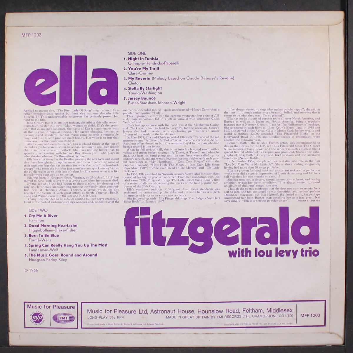 with lou levy trio by ELLA FITZGERALD