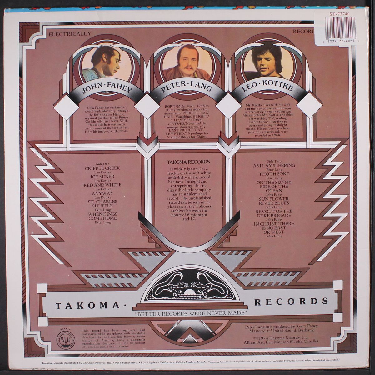 john fahey,peter lang,leo kottke by JOHN FAHEY, PETER LANG, LEO KOTTKE