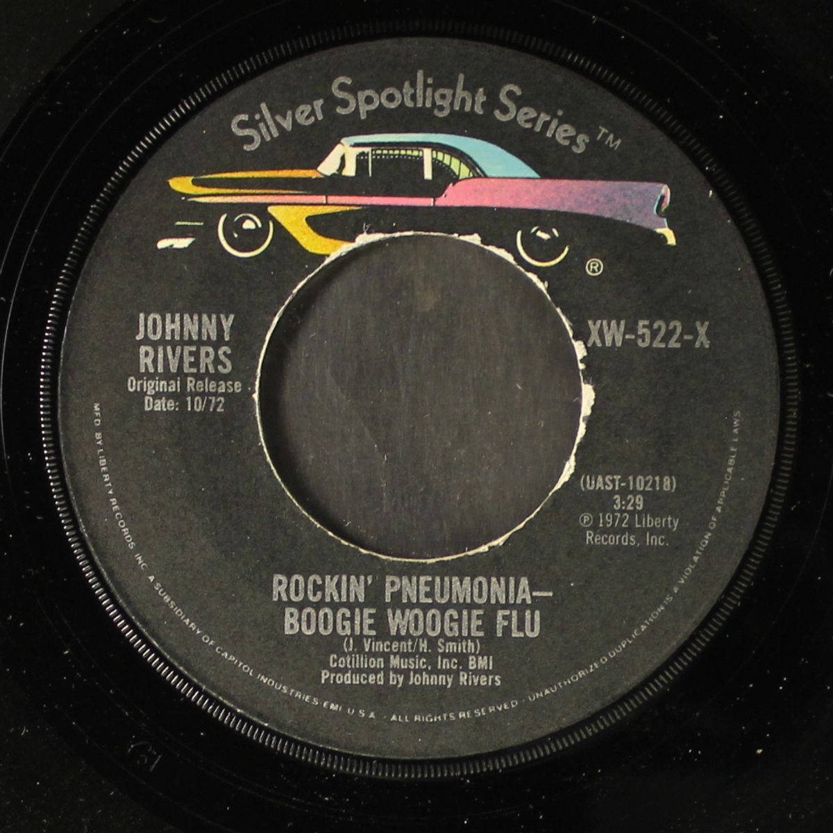 rockin' pneumonia-boogie woogie flu / blue suede shoes by JOHNNY RIVERS