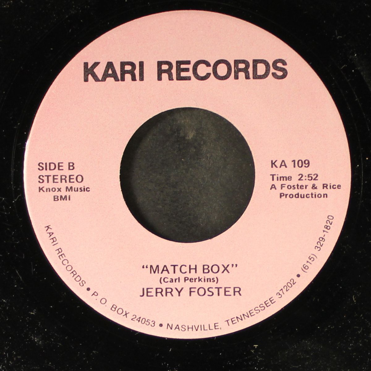matchbox / don't let go by JERRY FOSTER