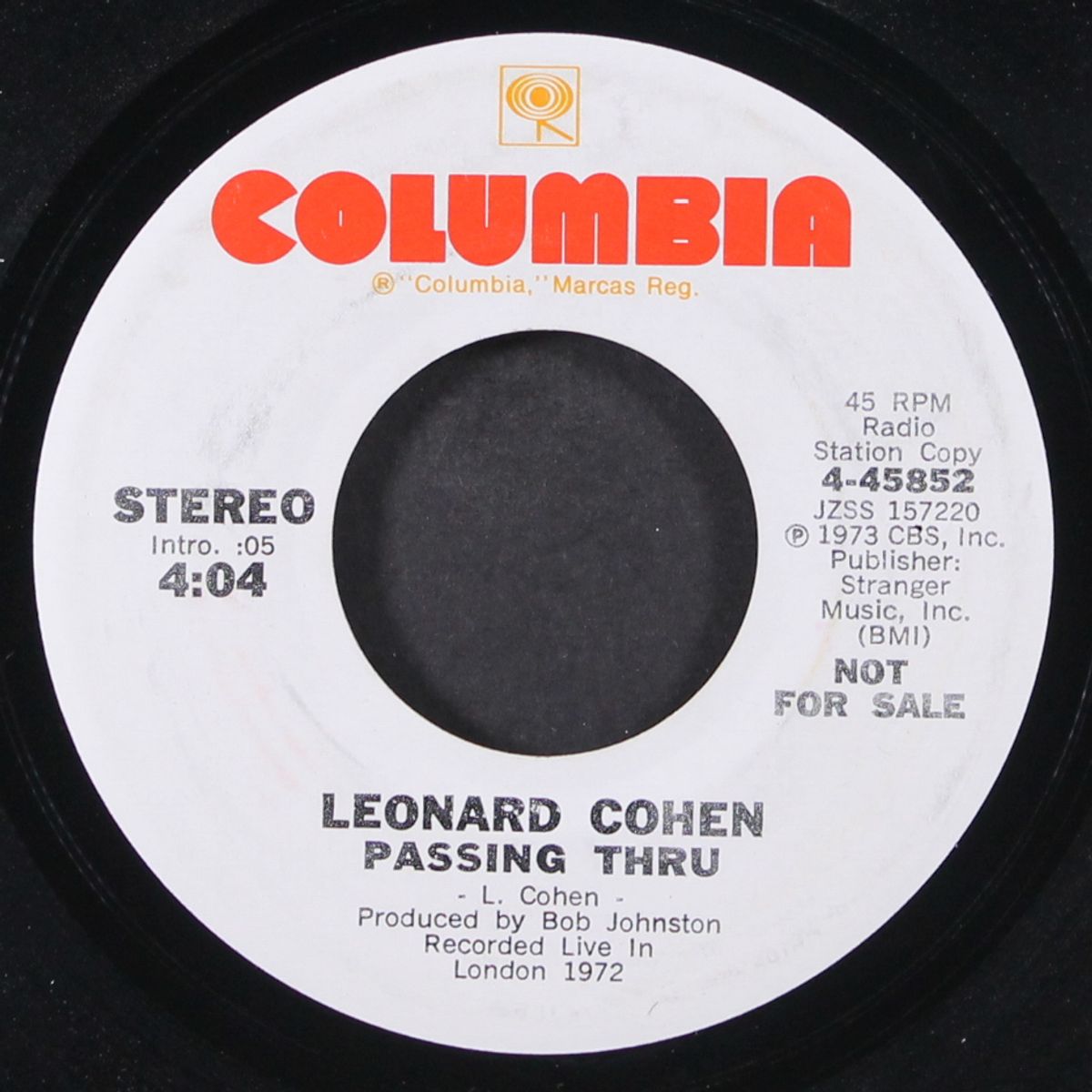passing thru / mono by LEONARD COHEN