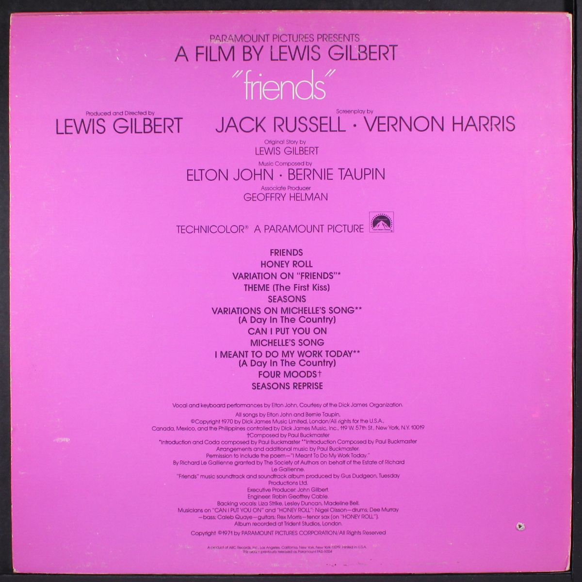 friends (soundtrack) by ELTON JOHN
