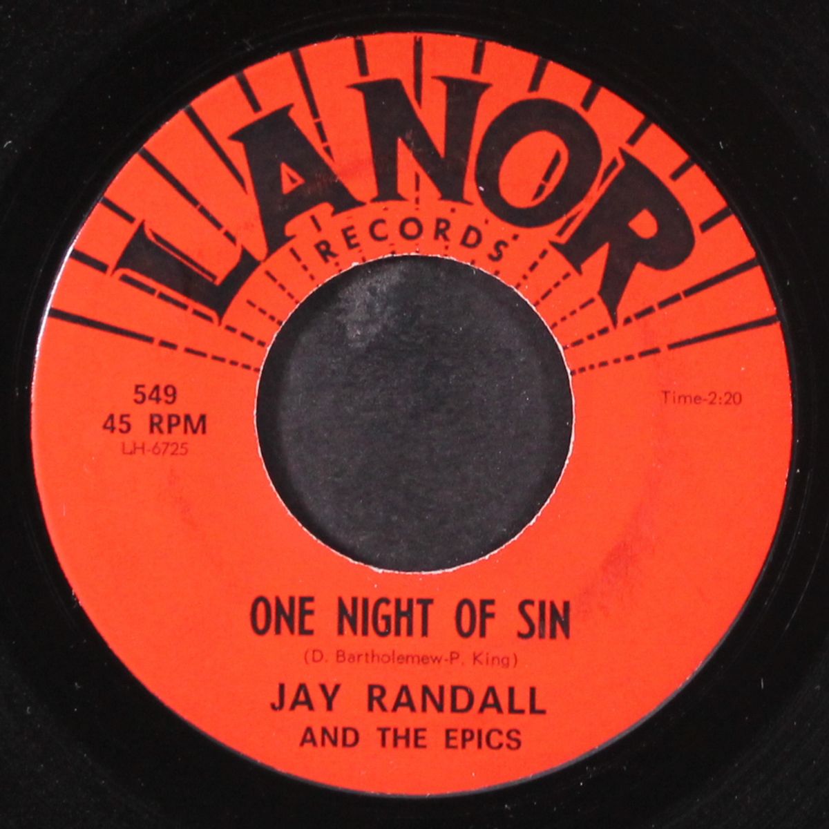 one night of sin / dusty row by JAY RANDALL
