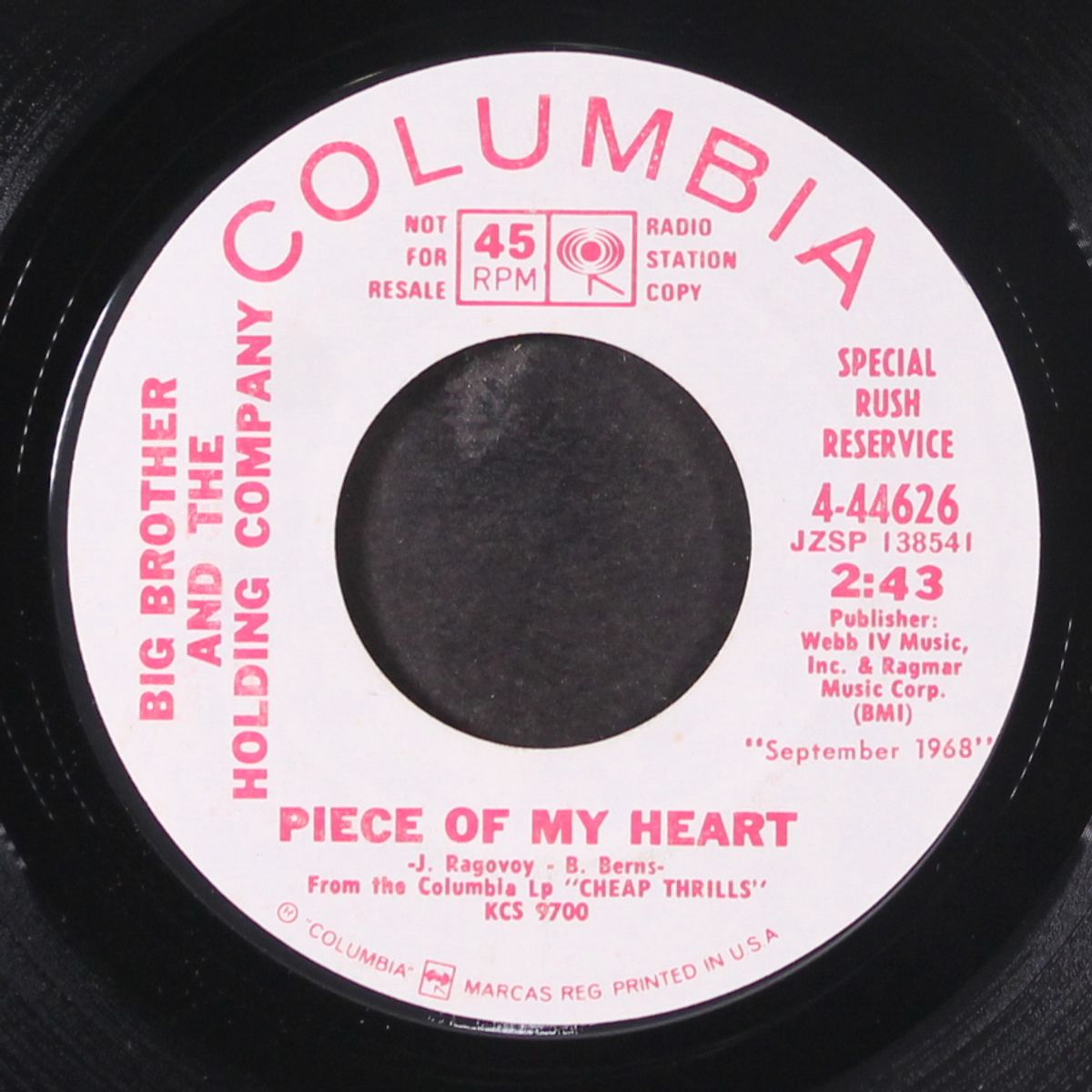 piece of my heart by BIG BROTHER & HOLDING COMPANY