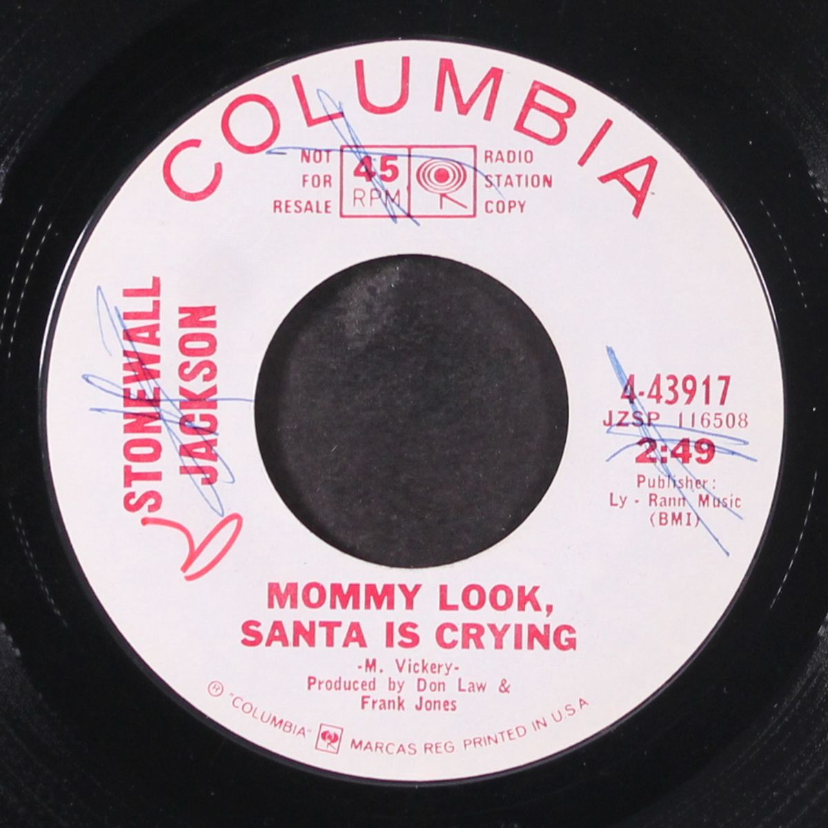 blue xmas / mommy look santa is crying by STONEWALL JACKSON