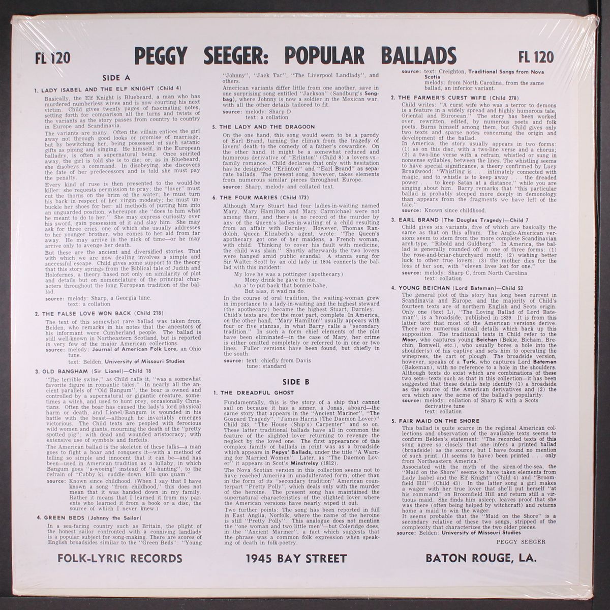 popular ballads by PEGGY SEEGER