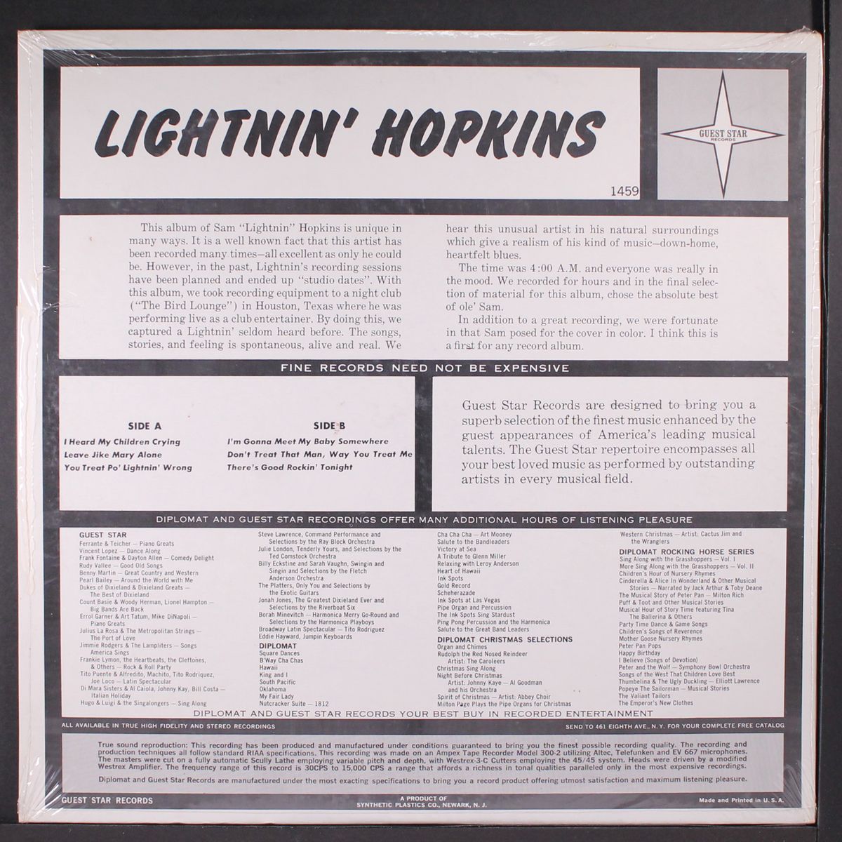 live at the bird lounge by LIGHTNIN' HOPKINS