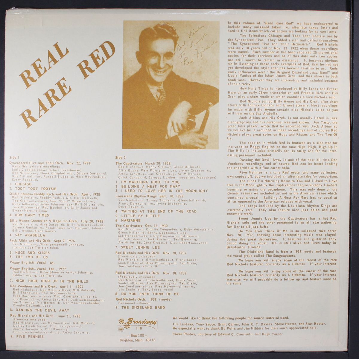real rare red by RED NICHOLS