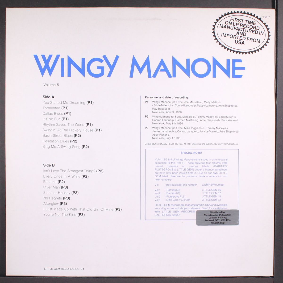 vol. 5 by WINGY MANONE