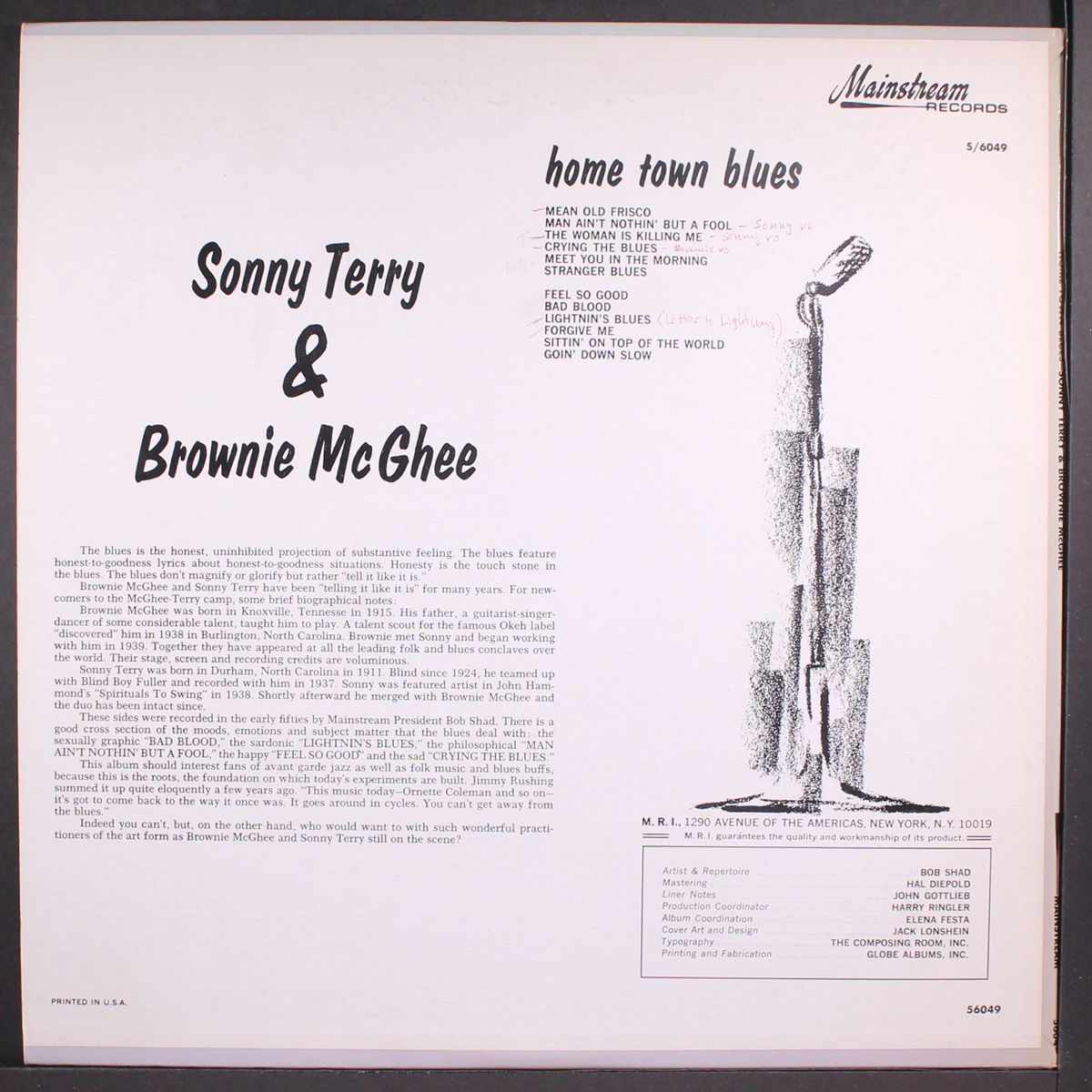 home town blues by SONNY TERRY & BROWNIE MCGHEE