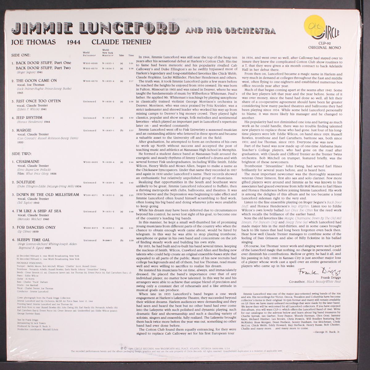 1944 by JIMMIE LUNCEFORD