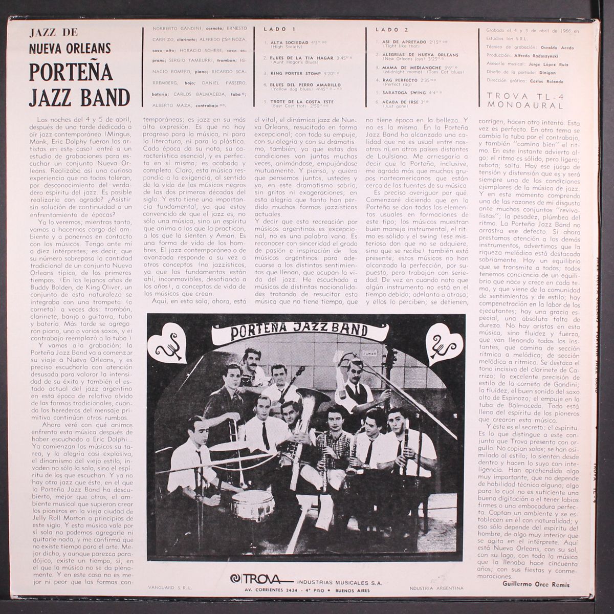 jazz de nueva orleans by PORTENA JAZZ BAND