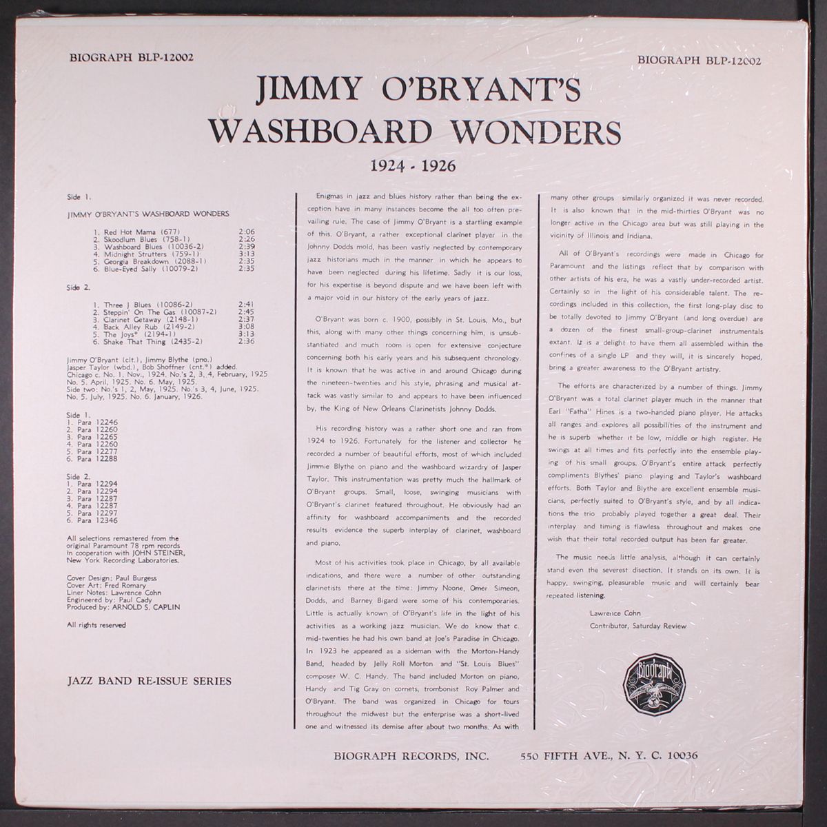 back alley rub 1924-1926 by JIMMY O'BRYANT'S WASHBOARD WONDERS