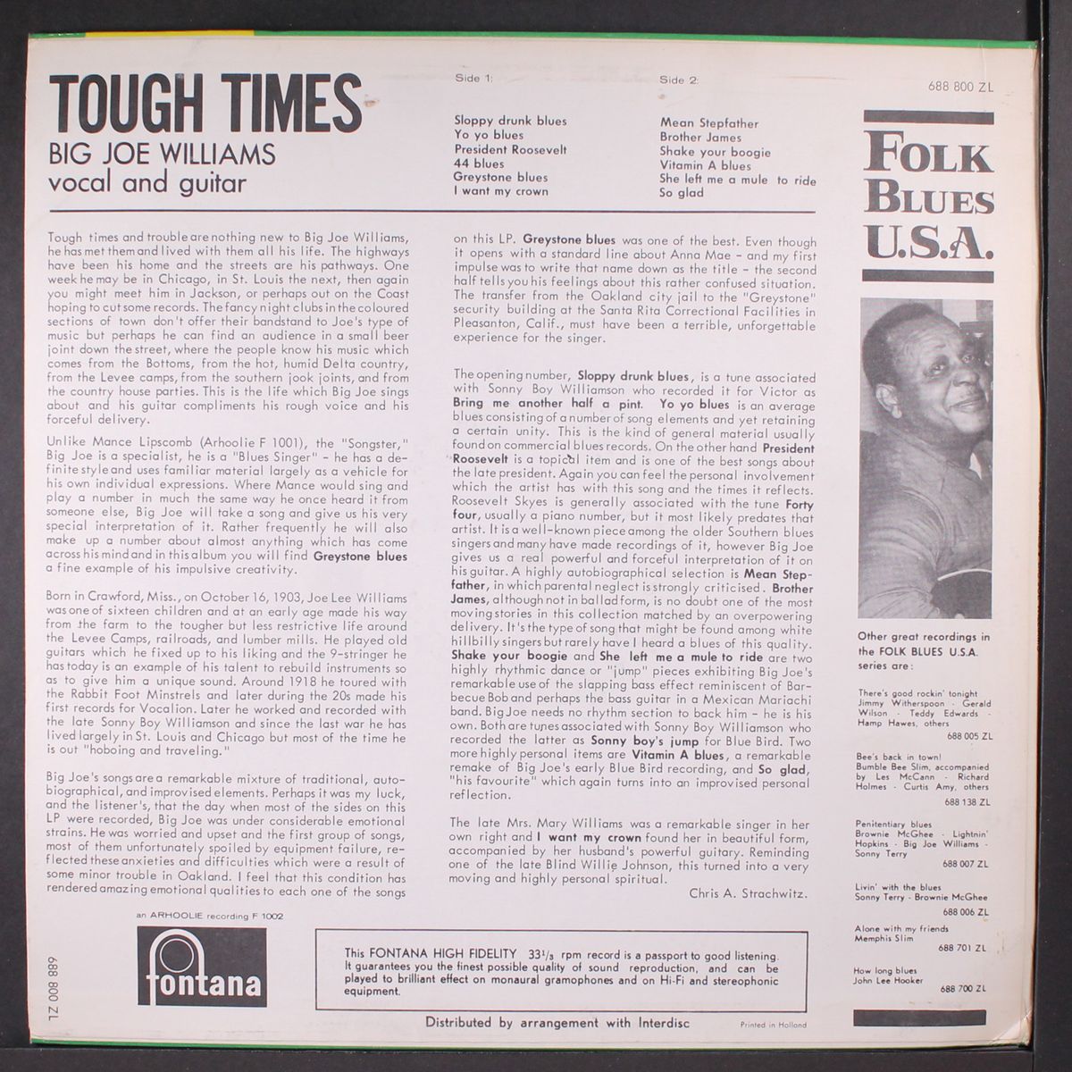 tough times by BIG JOE WILLIAMS