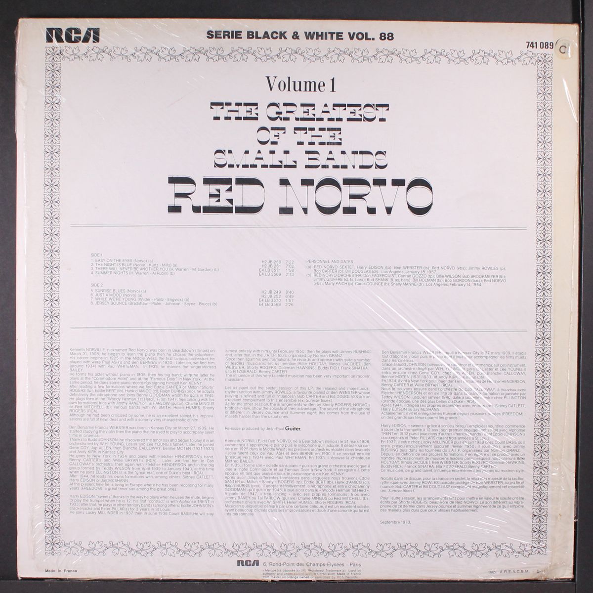 the greatest of the small bands volume 1 by RED NORVO