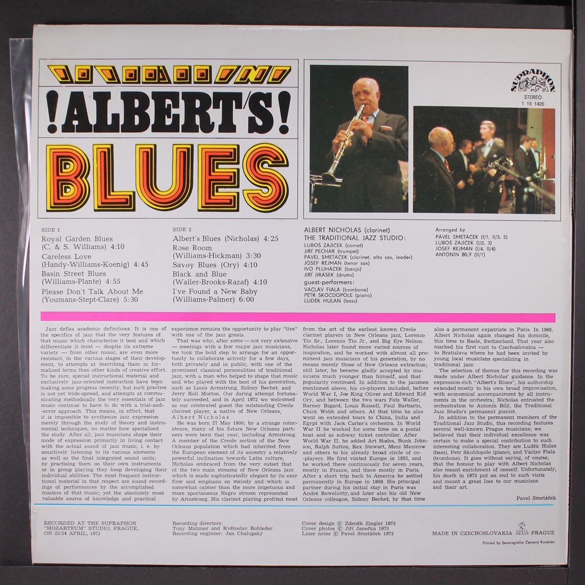 albert's blues by ALBERT NICHOLAS