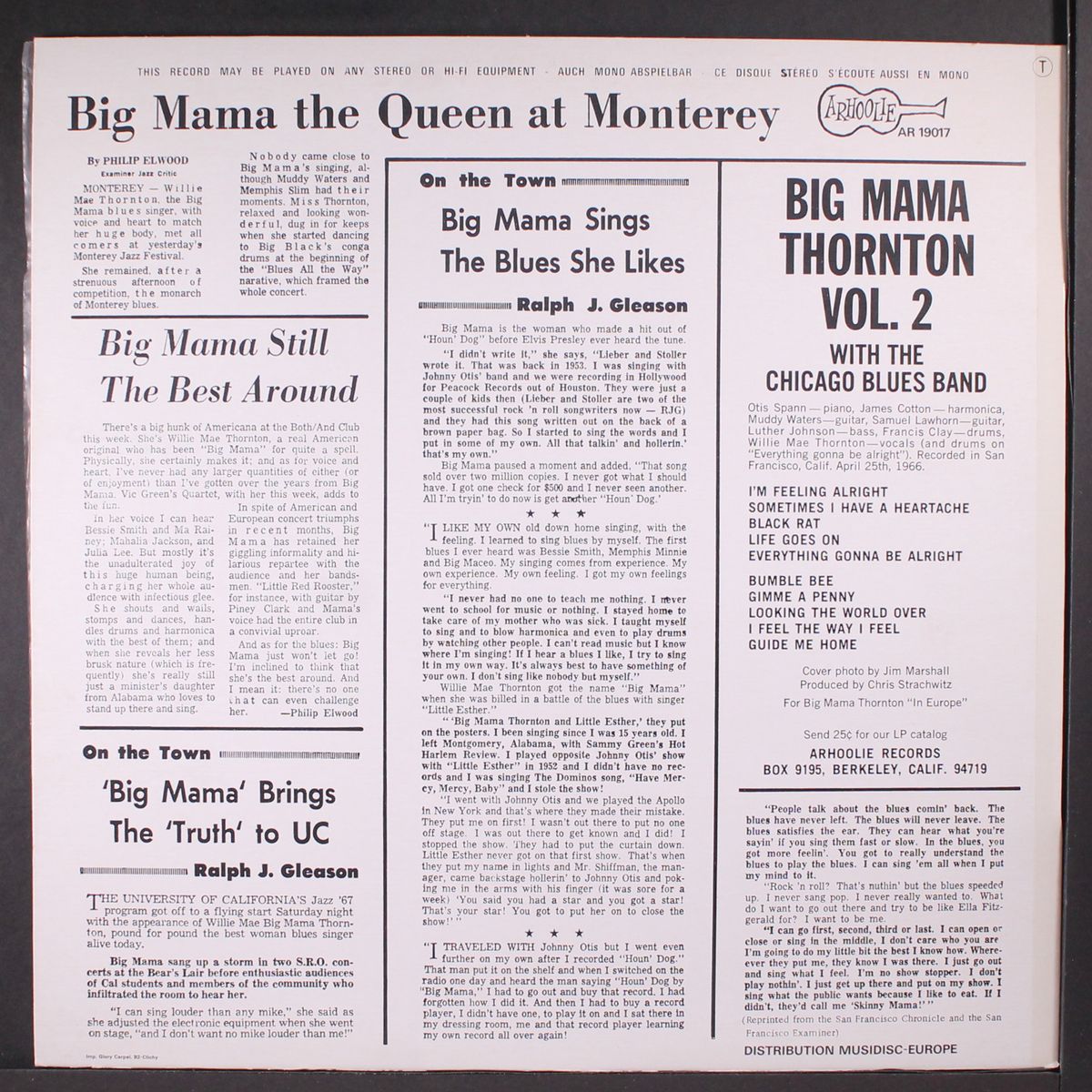 queen at monterey by BIG MAMA THORNTON