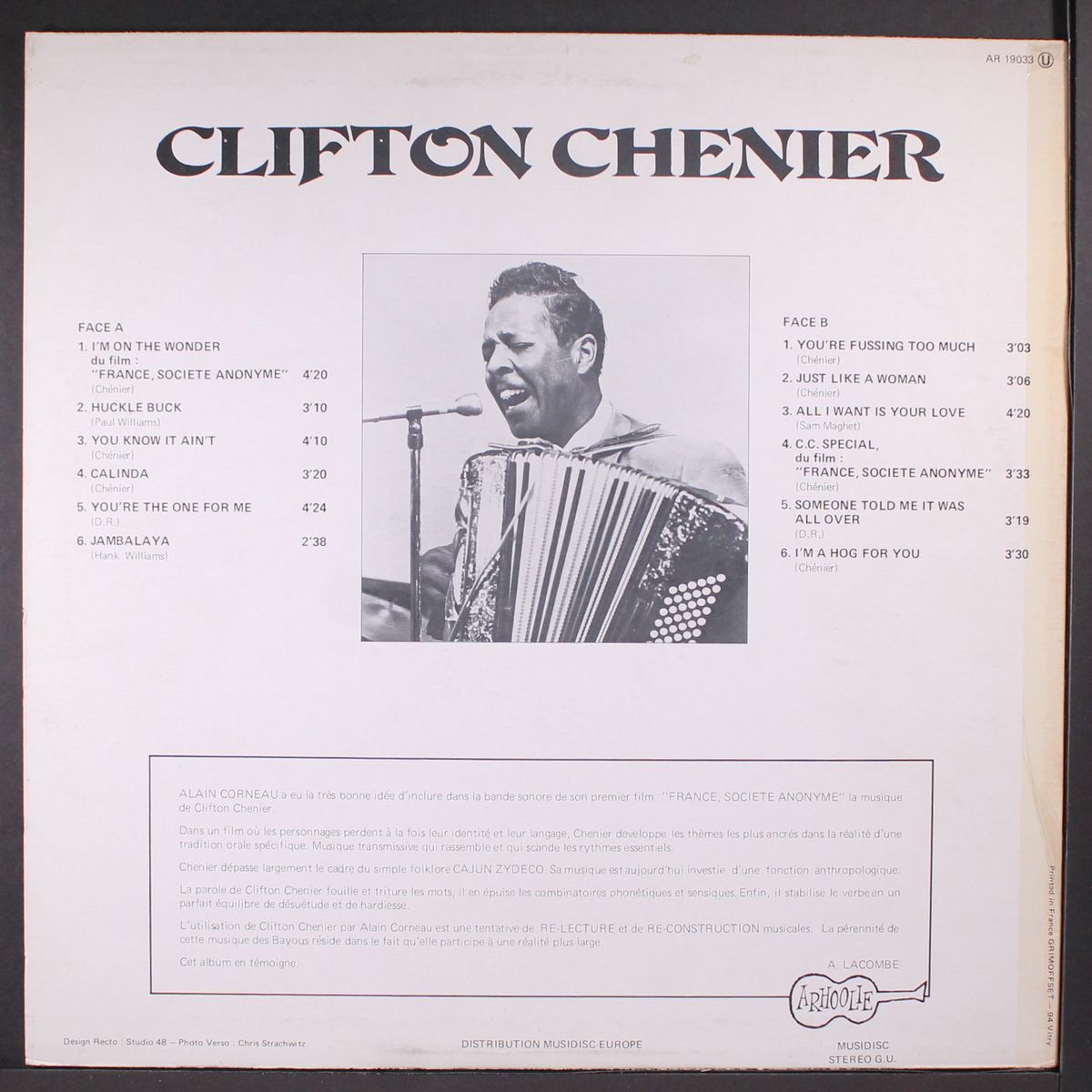 france societe anonyme by CLIFTON CHENIER