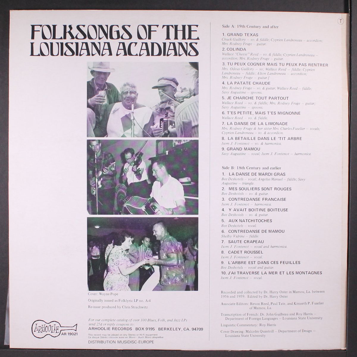 folksongs of the louisiana acadians by VARIOUS