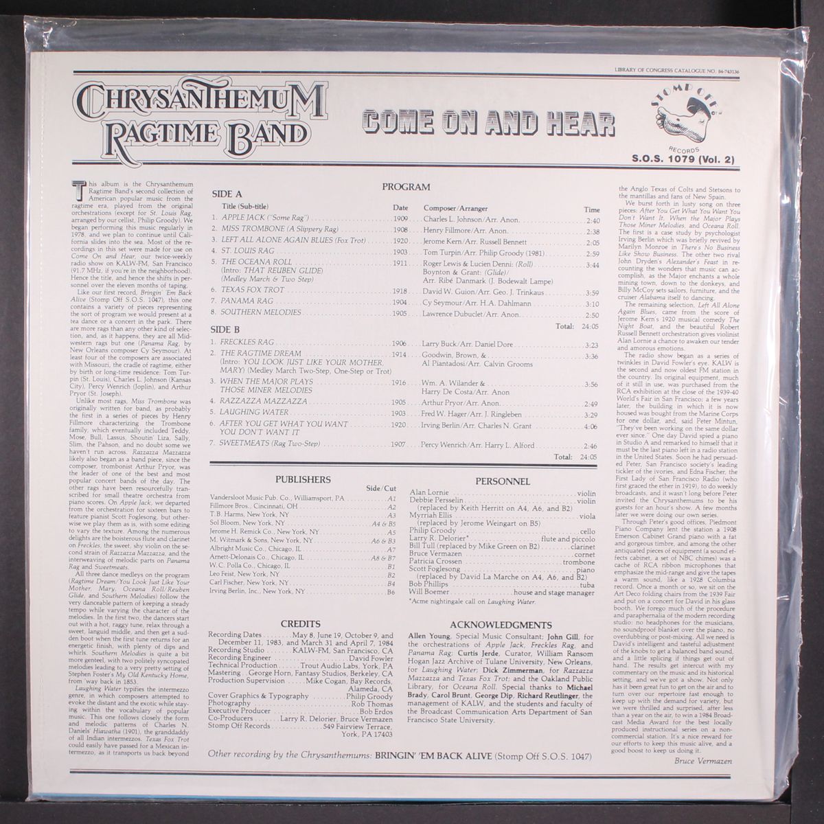 come on and hear by CHRYSANTHEMUM RAGTIME BAND