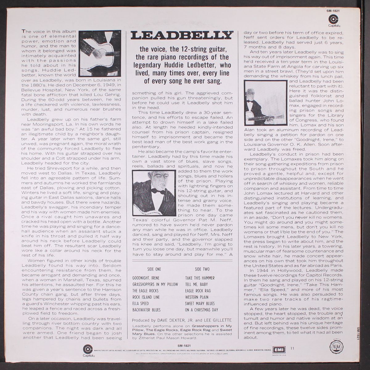 huddie ledbetter's best... his guitar - his voice - his piano by LEADBELLY