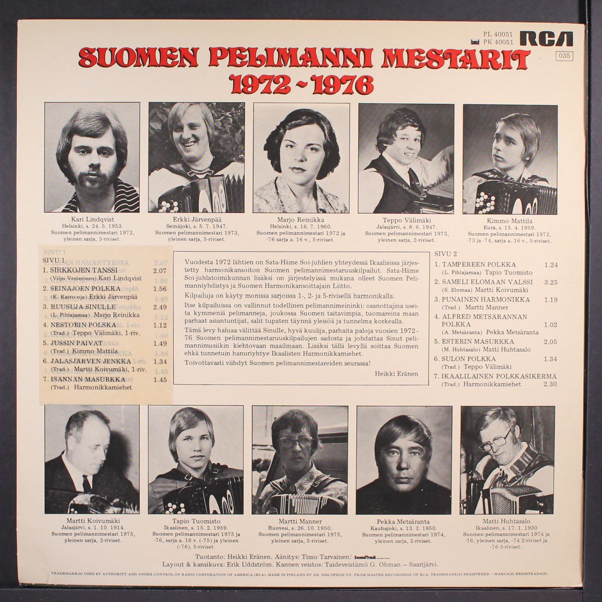 suomen pelimanni mestarit by VARIOUS
