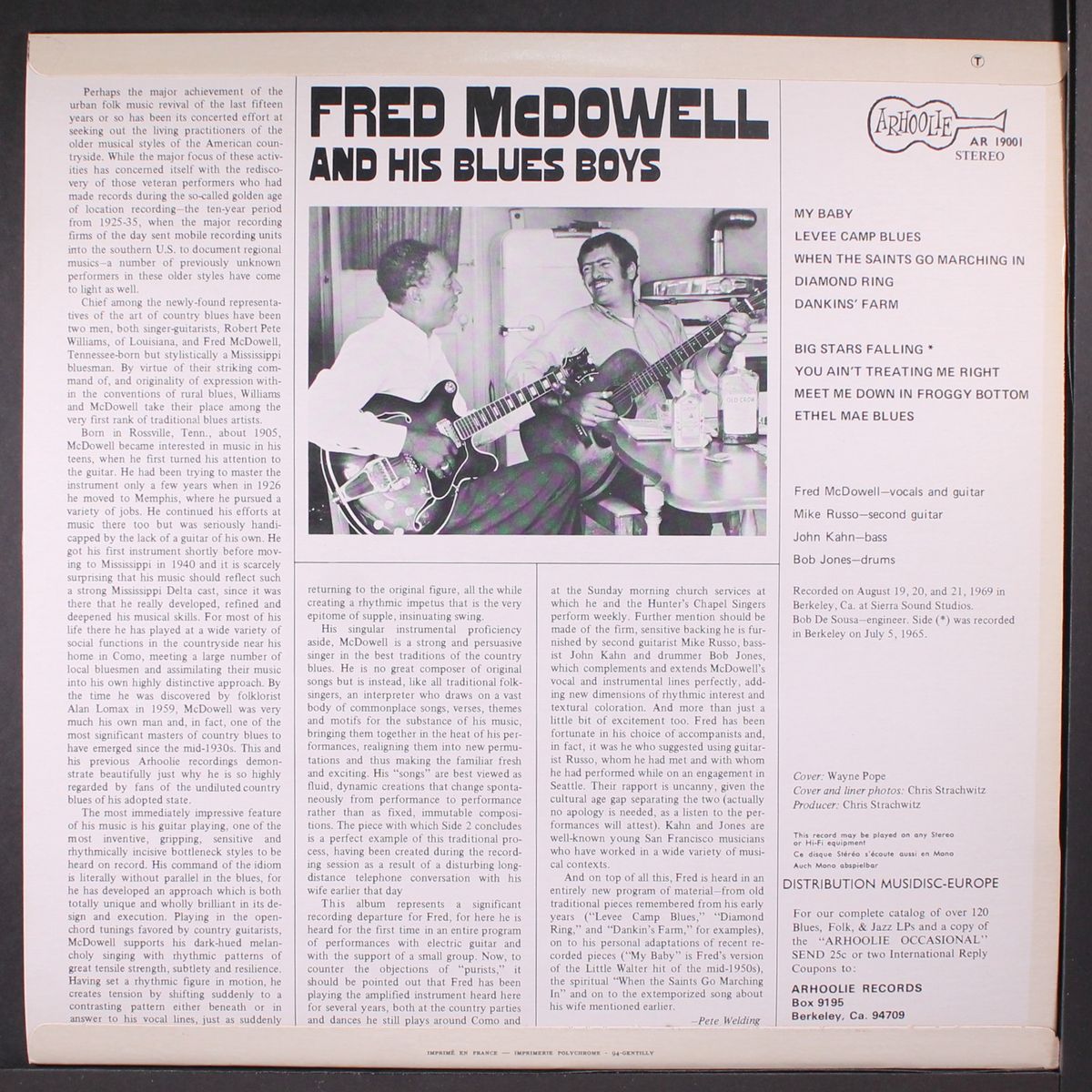 and his blues boys by FRED MCDOWELL
