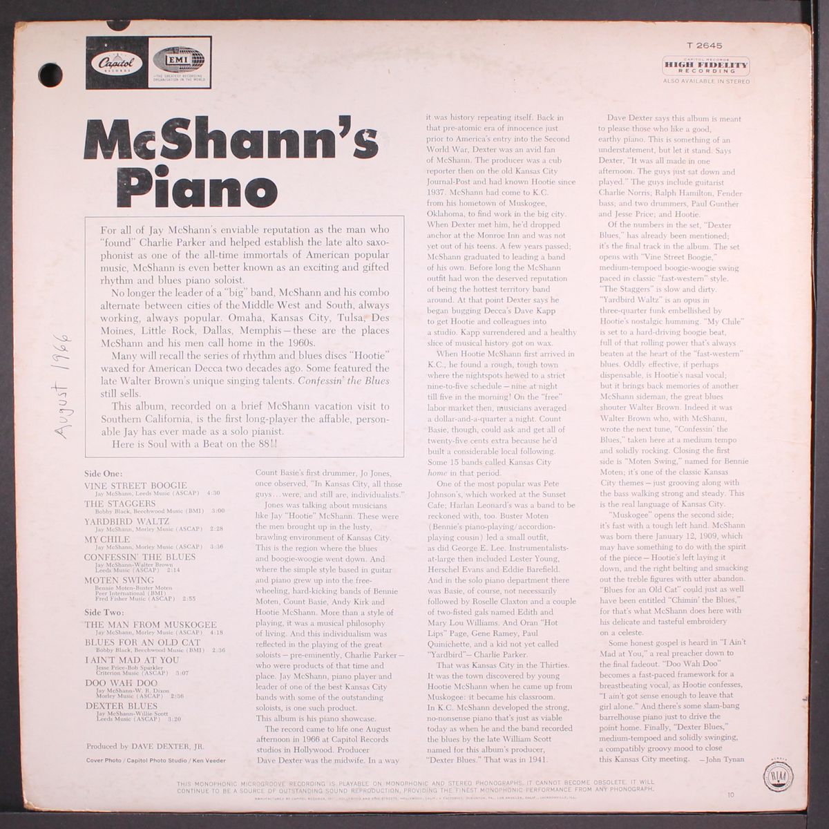 mcshann's piano by JAY MCSHANN