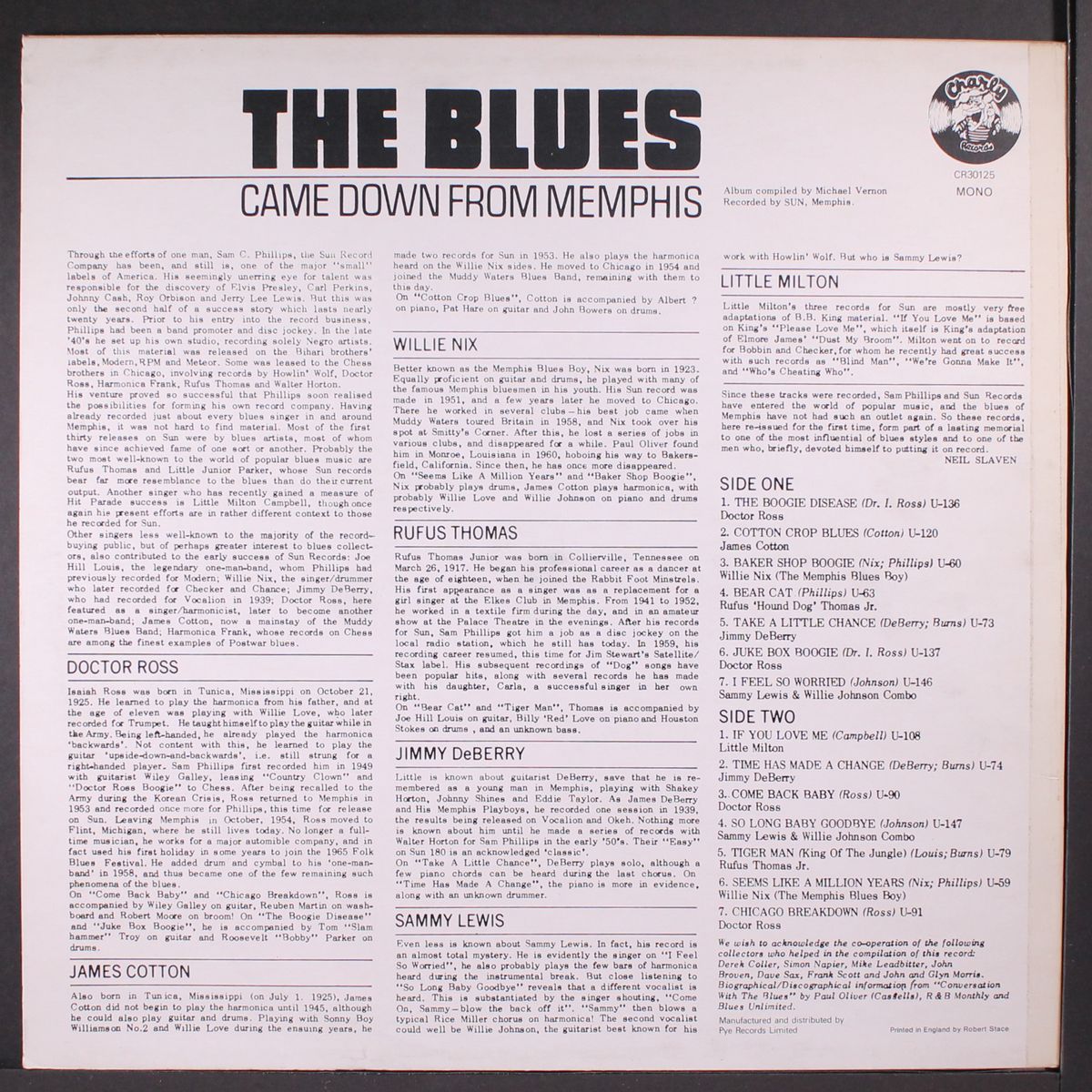 the blues came down from memphis by VARIOUS