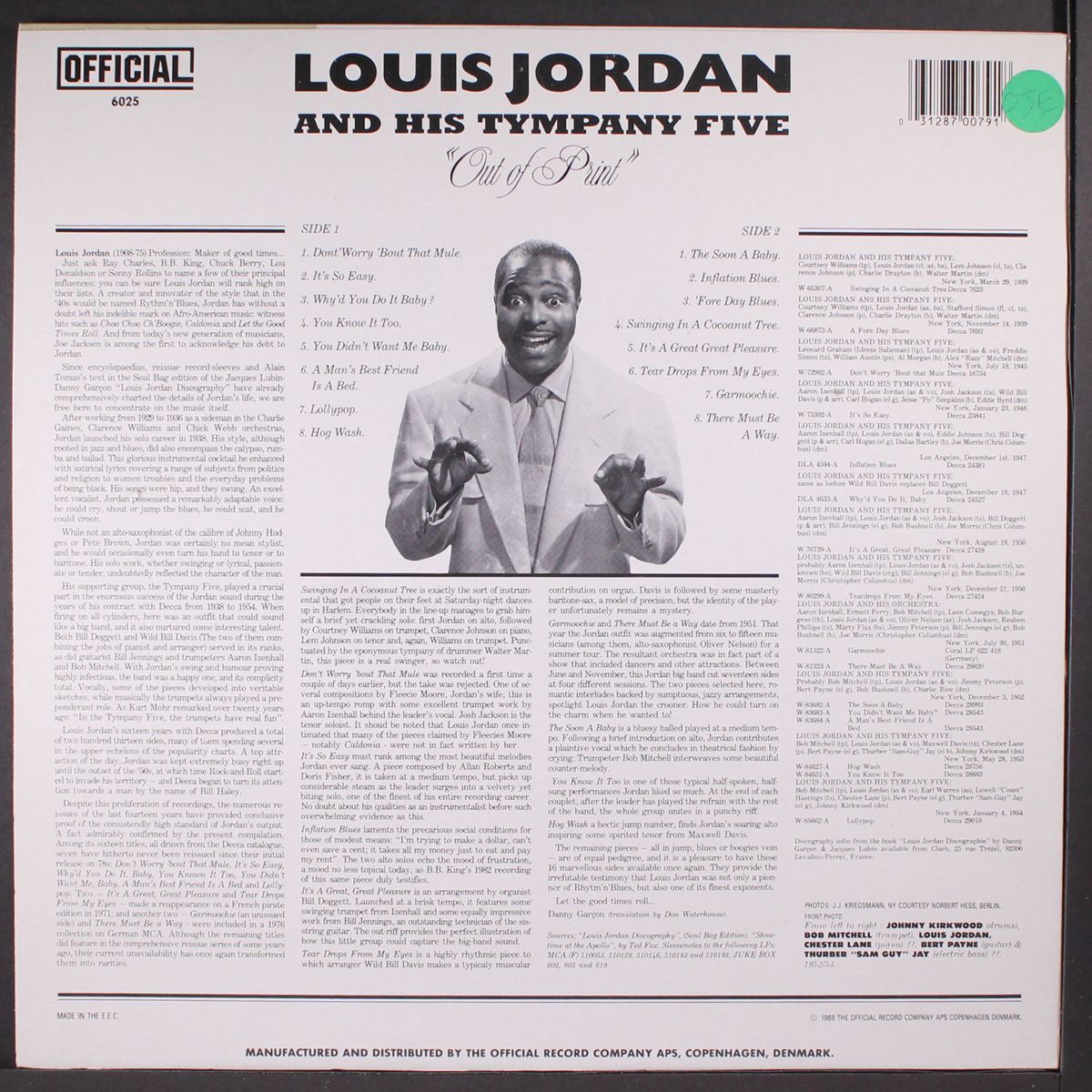 out of print by LOUIS JORDAN