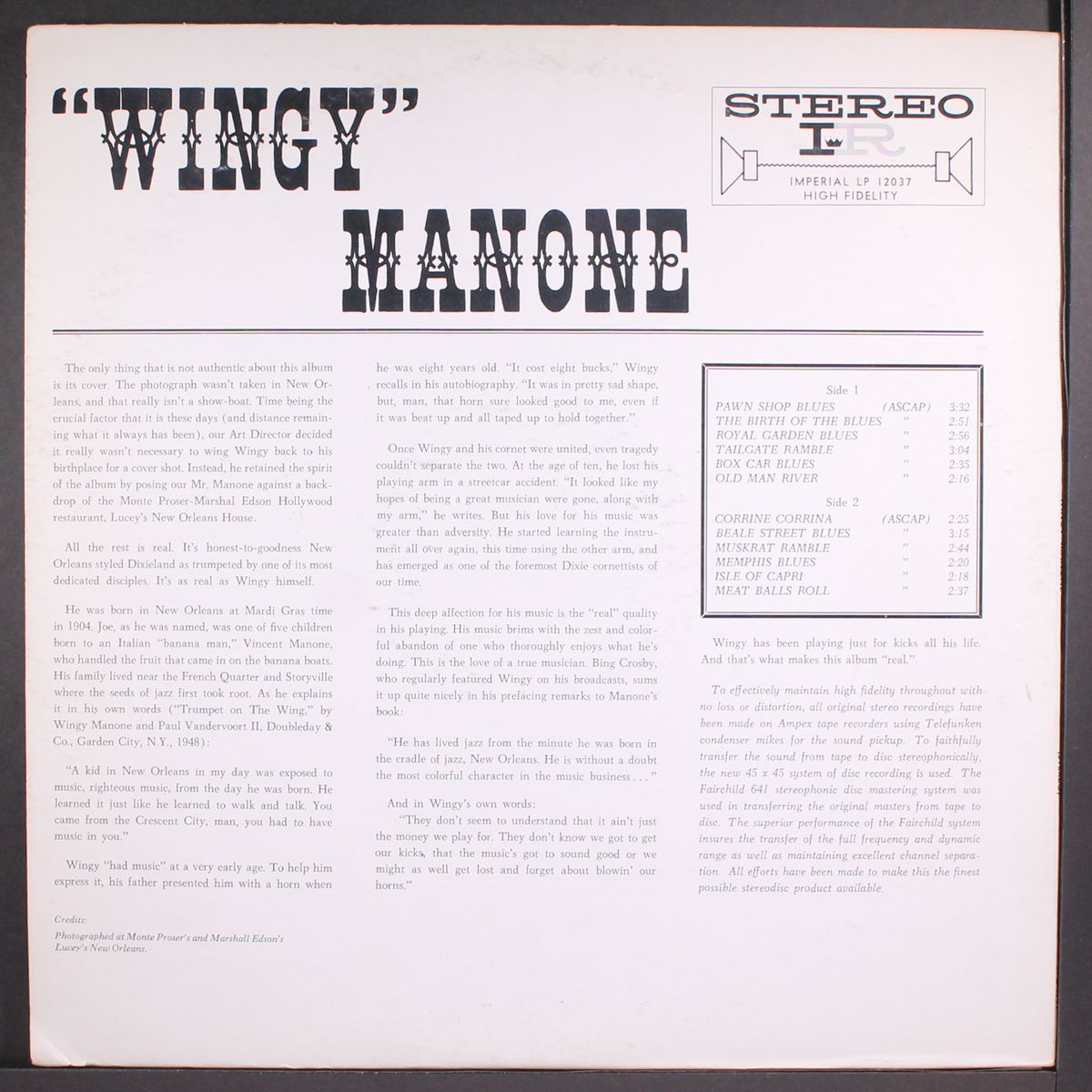 wildest horn in town by WINGY MANONE