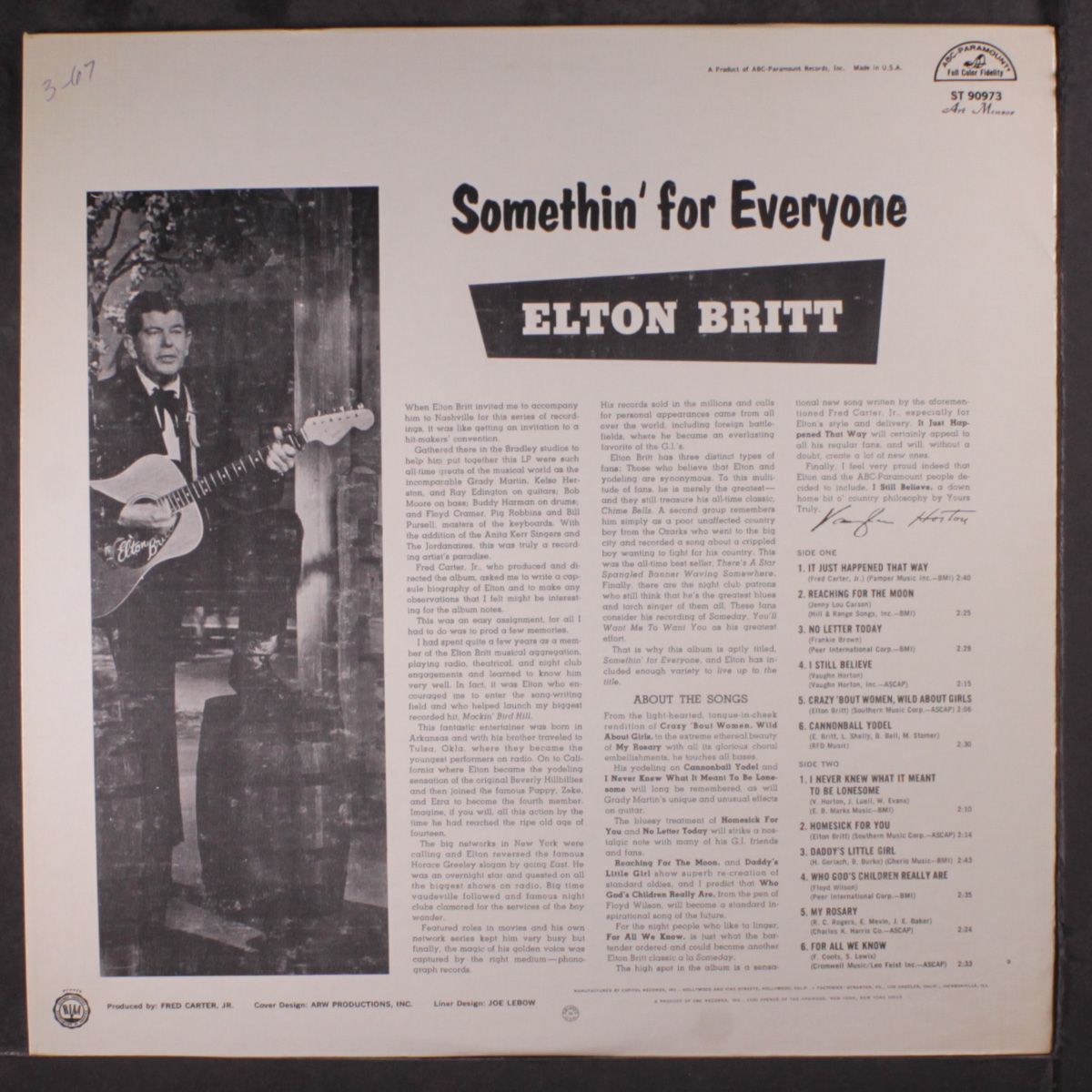 somethin' for everyone by ELTON BRITT