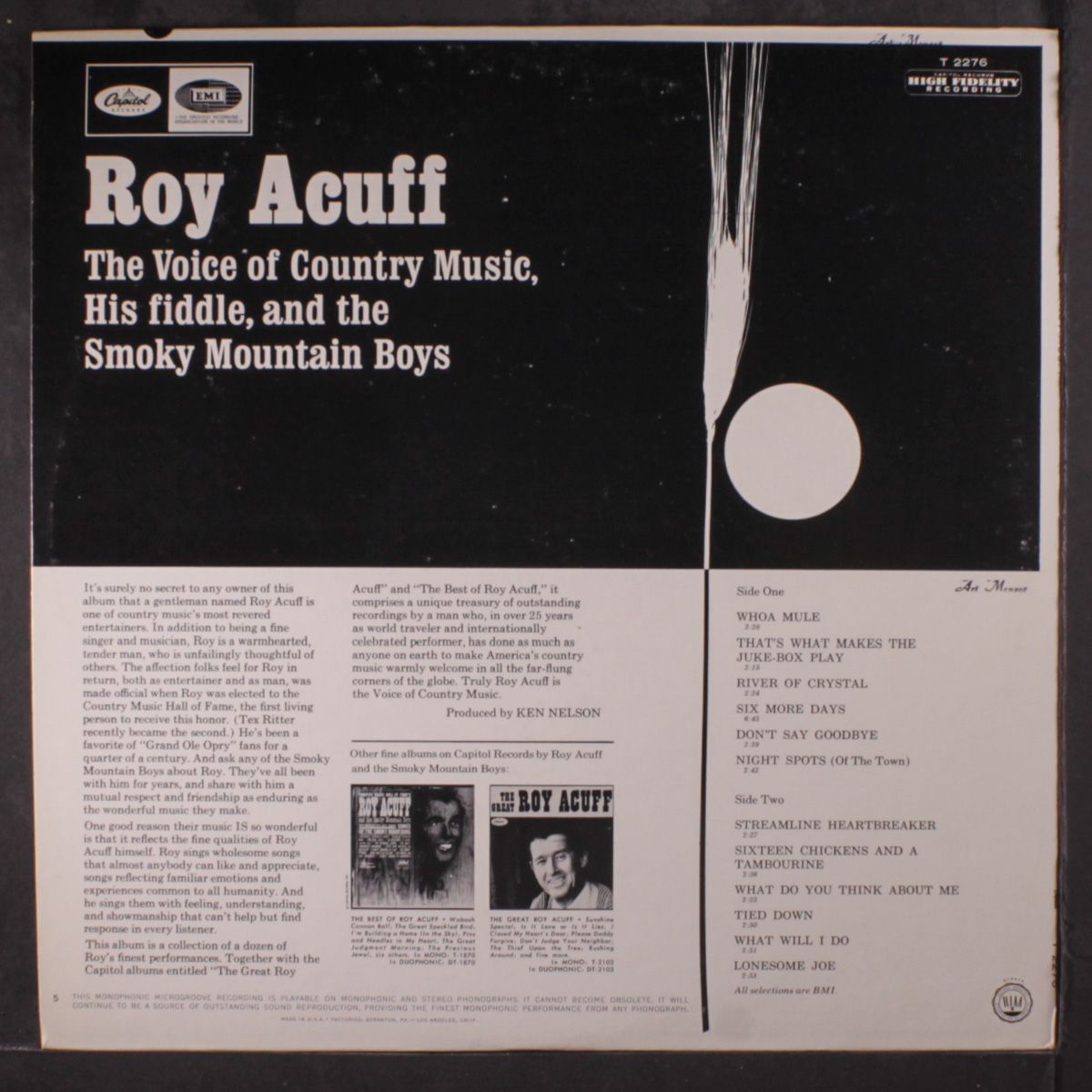 the voice of country music by ROY ACUFF