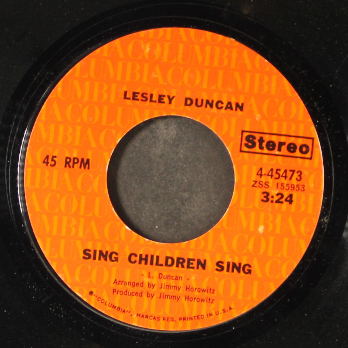 sing children sing / crying in the sun by LESLEY DUNCAN
