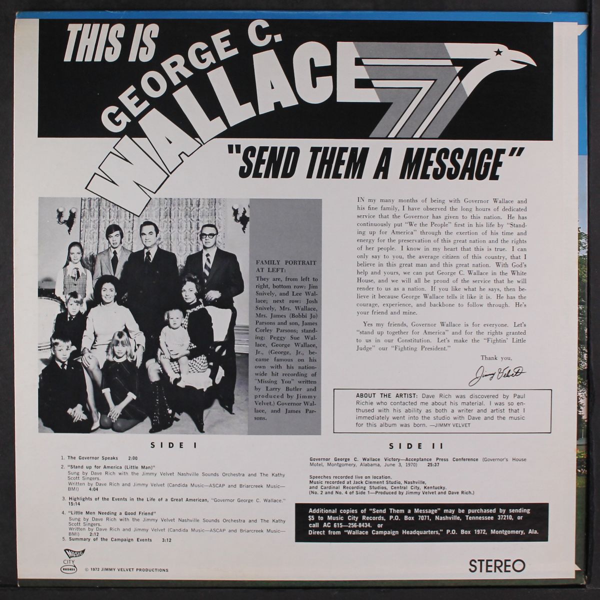 this is george c. wallace - send them a message by DAVE RICH